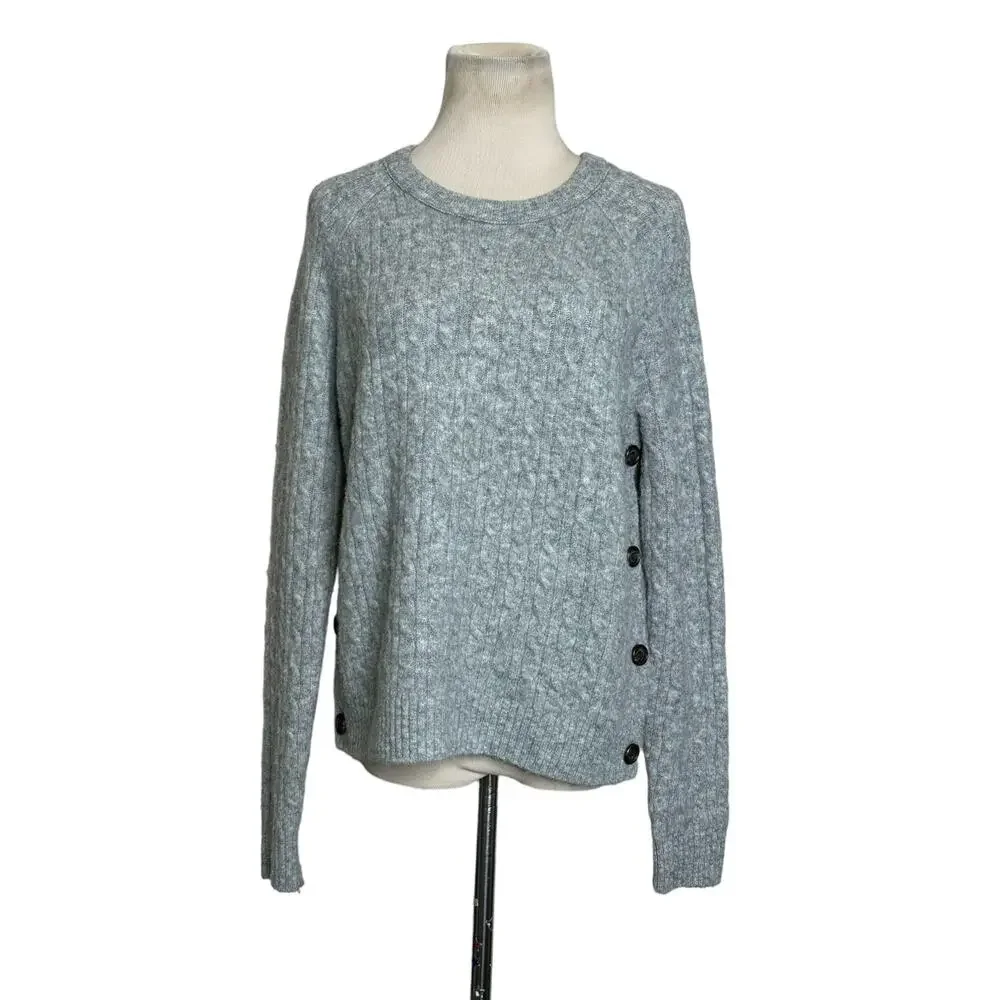 J. Crew gray crew neck sweater size S
